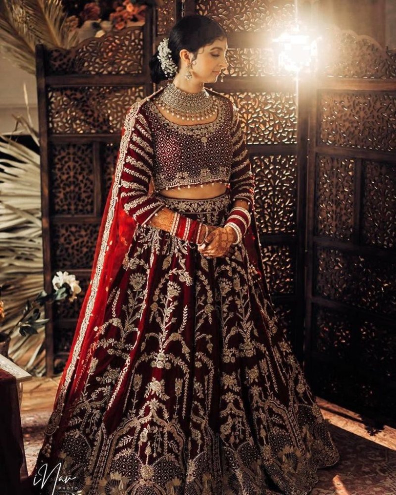 Mrs Fab Embroidered Semi Stitched Lehenga Choli - Buy Mrs Fab