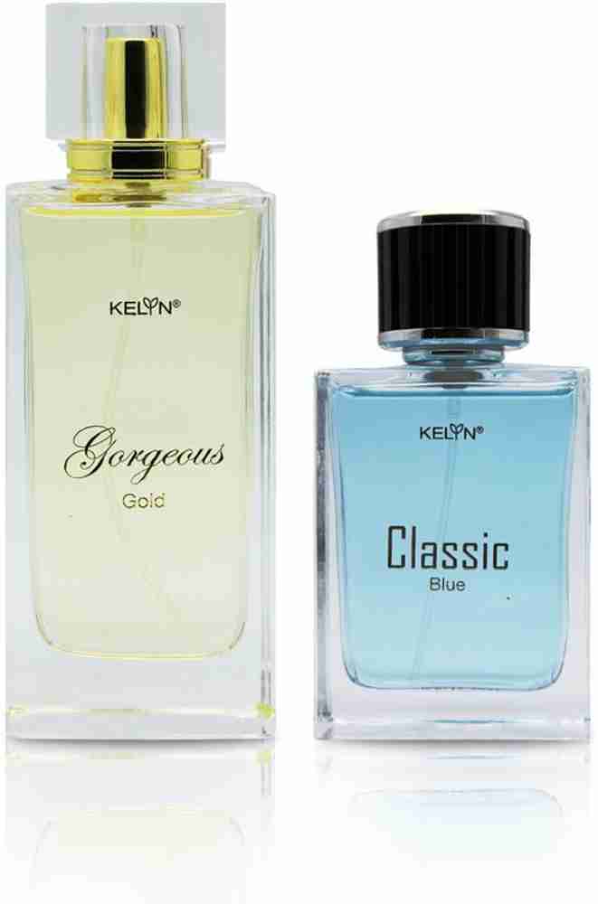 Kelyn Classic Blue Gorgeous Gold EDP Combo of 2 Eau de Parfum 200 ml