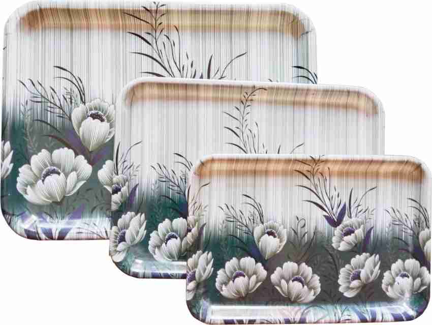 Urmila Plastic Serving Tray Platter Rectangular Shape