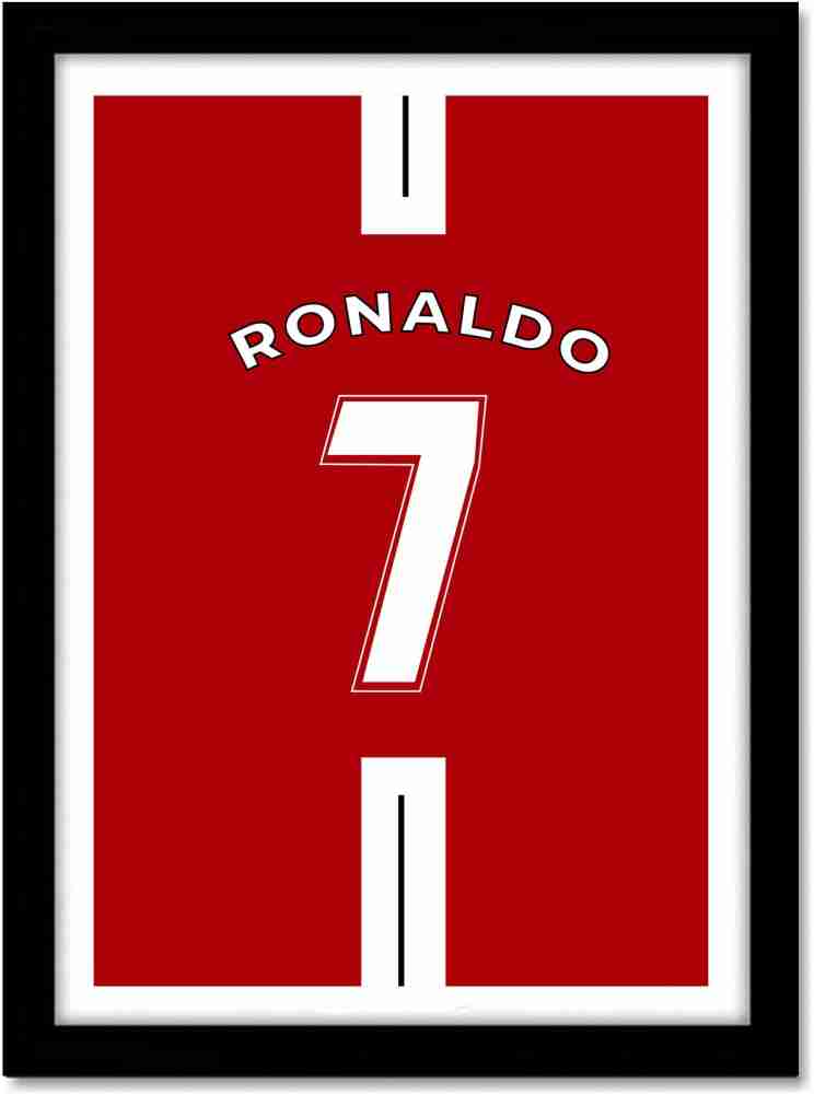 LAMRON Ronaldo Red Jersey Wall Decoration Art Framed Poster Price