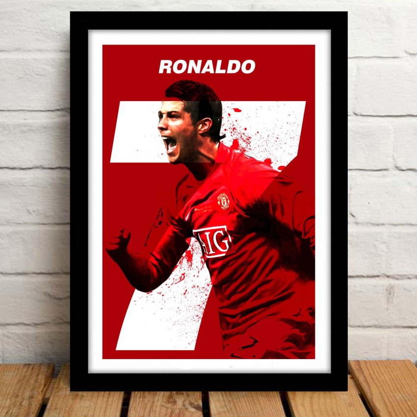 Ronaldo Manchester Jersey Framed Poster for Room & Office(10x13