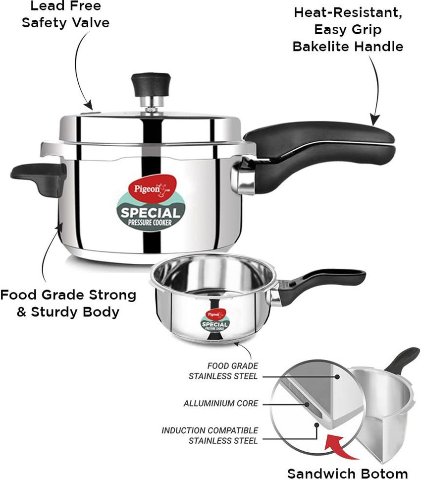 Pigeon steel cooker combo hotsell