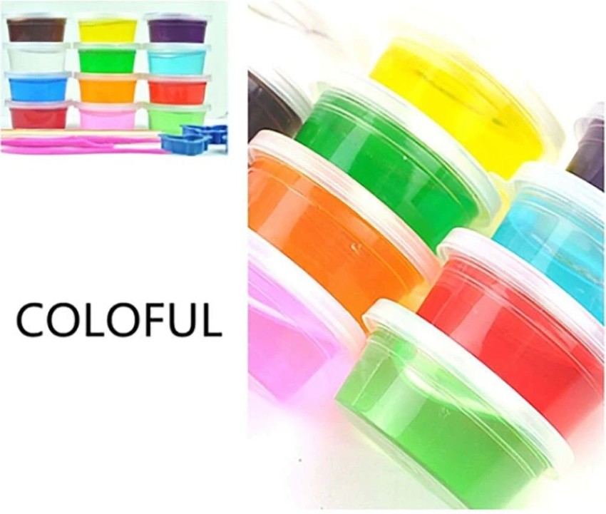 10pcs Slime Storage Plastic Color Plasticine Clear Containers Glue