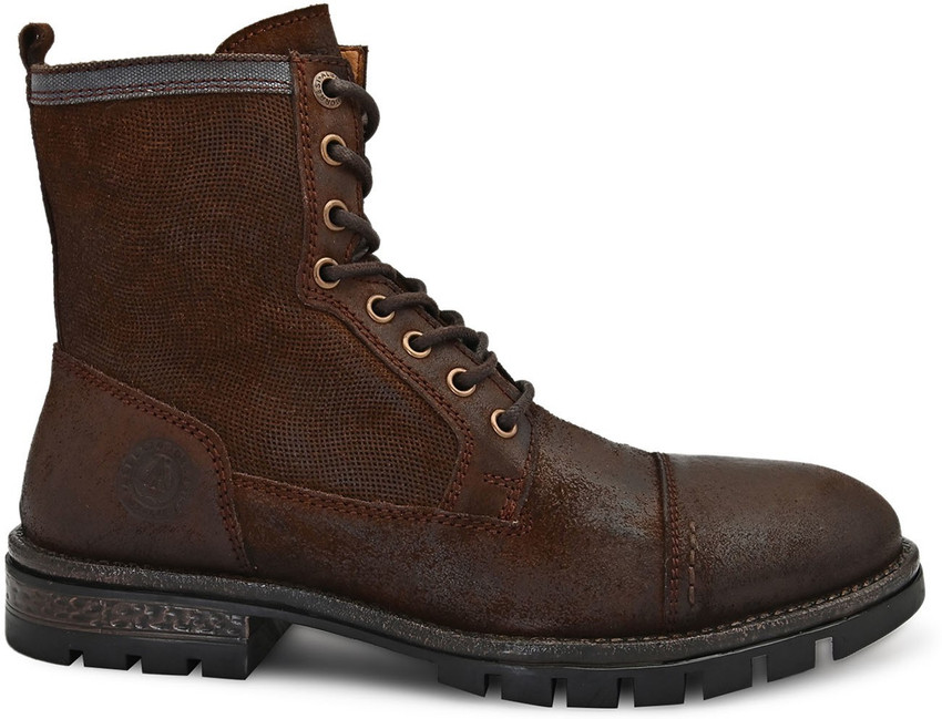 Mens rugged leather boots on sale