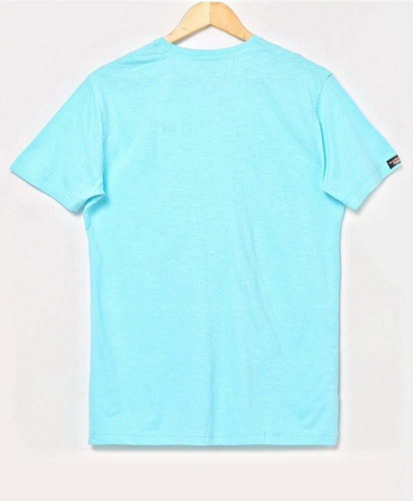 TEAMSPIRIT Solid Men Round Neck Light Blue T-Shirt - Buy TEAMSPIRIT Solid  Men Round Neck Light Blue T-Shirt Online at Best Prices in India