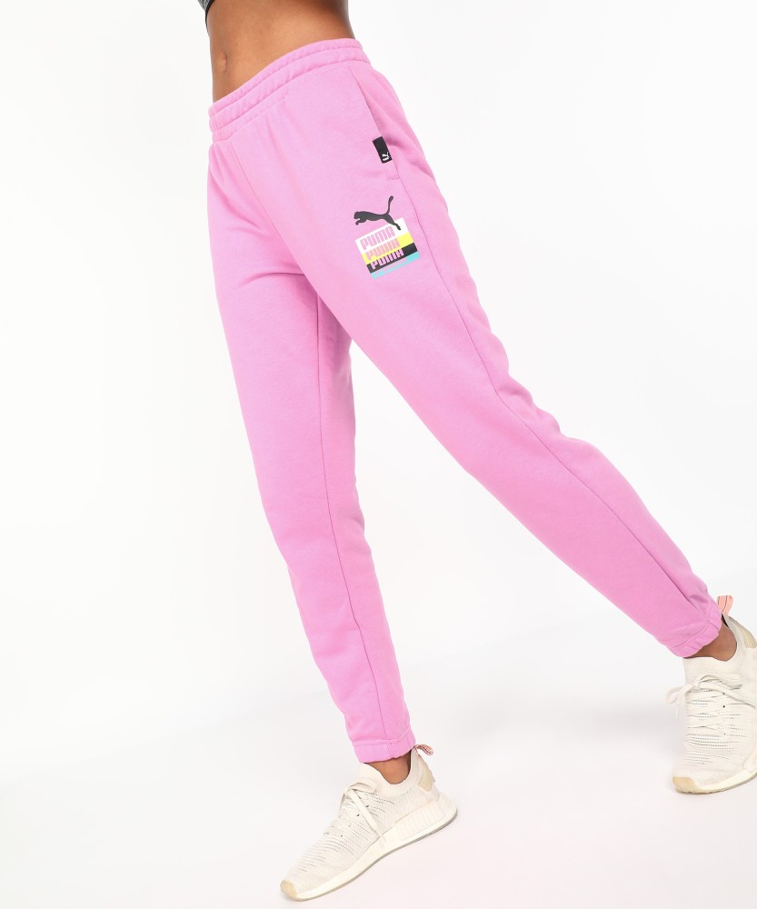 PUMA Brand Love Sweatpants Printed Women Pink Track Pants - Buy PUMA Brand  Love Sweatpants Printed Women Pink Track Pants Online at Best Prices in  India