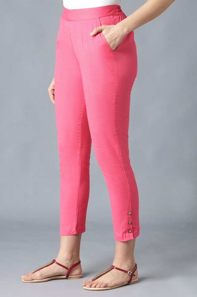 Magenta Pull On Ankle Pant  Cleo
