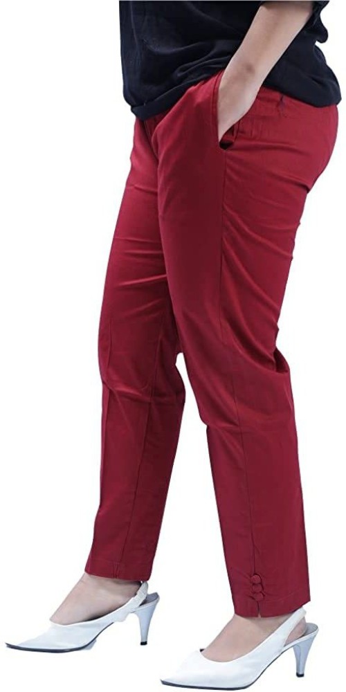 Ruby Soft Regular Fit Women Maroon Trousers  Buy Ruby Soft Regular Fit  Women Maroon Trousers Online at Best Prices in India  Flipkartcom