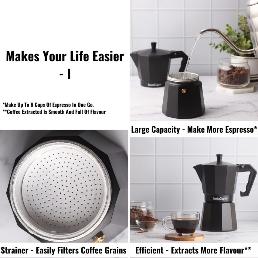 Moka Pot Espresso Maker 3 Cup Capacity With French Press - ShopiPersia