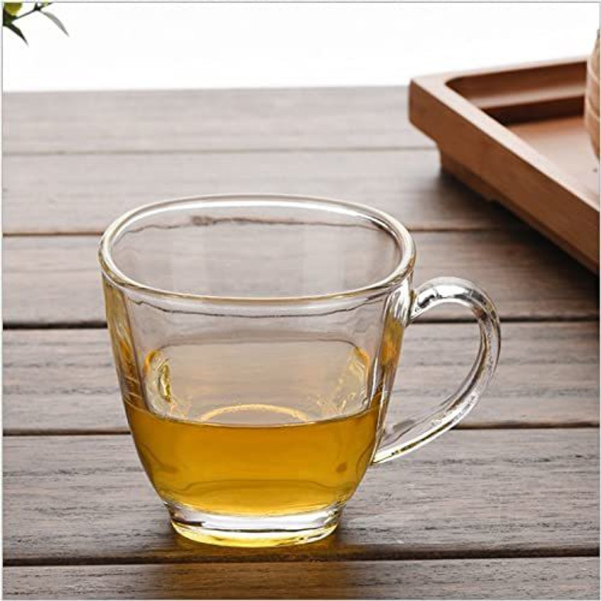 Beadart Pack of 6 Glass Transparent Glass Tea Coffee Cups Square