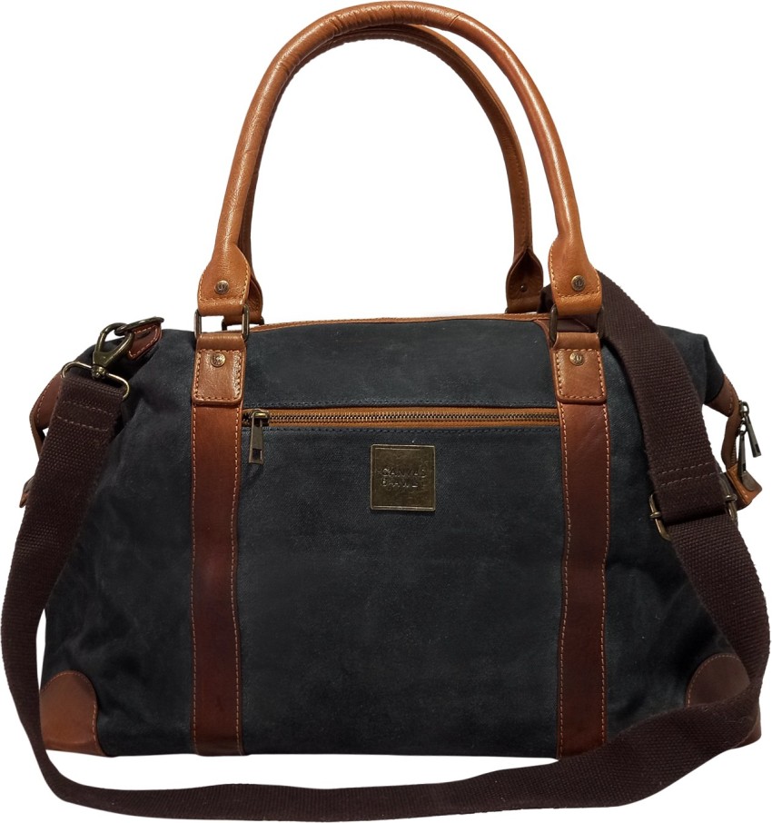 The Weekender - Waxed Canvas Leather Duffel – Western Leather