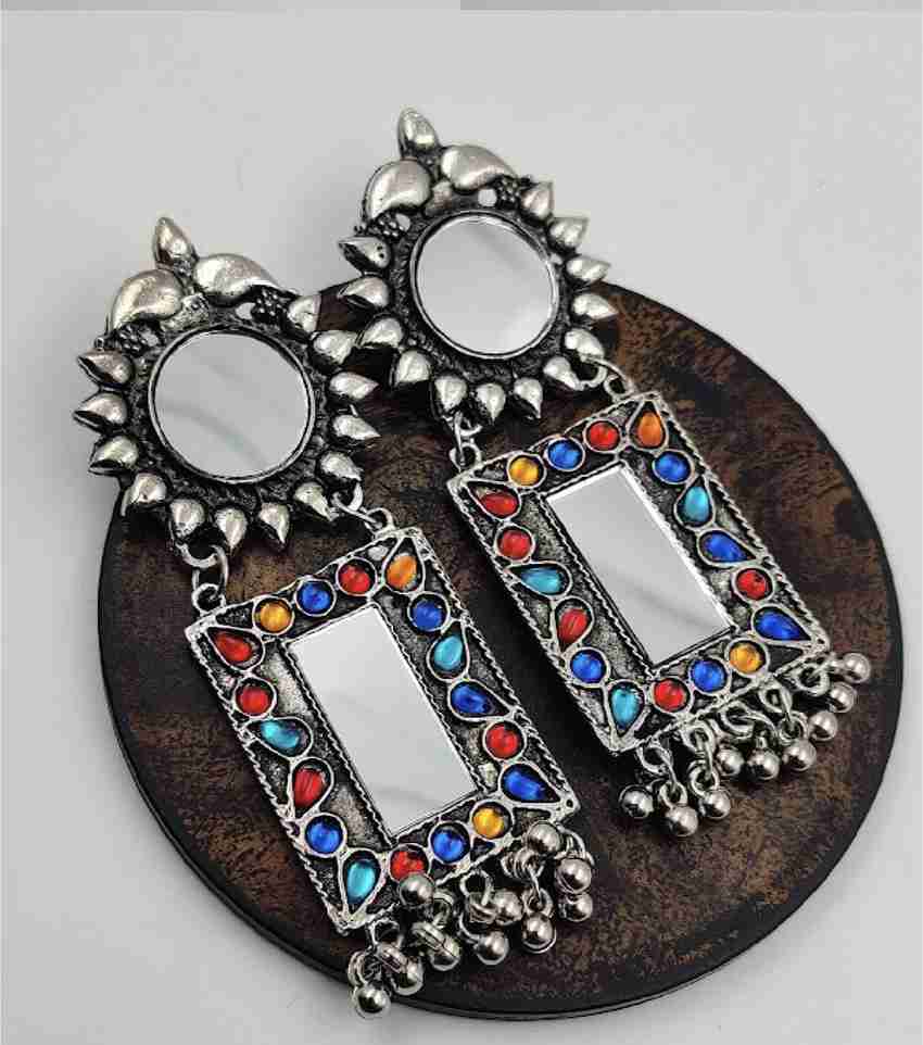 Mirror earrings flipkart on sale