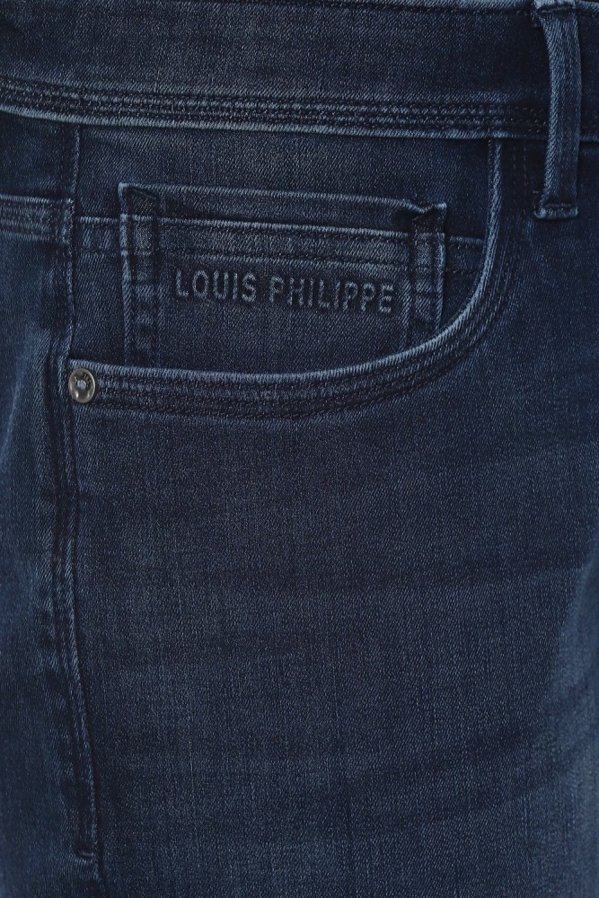 Louis Philippe skinny men blue jeans inseam 28”