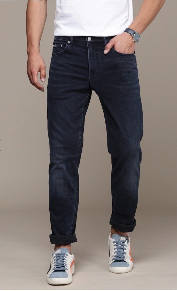 servitrice Skulle uren Calvin Klein Slim Men Dark Blue Jeans - Buy Calvin Klein Slim Men Dark Blue  Jeans Online at Best Prices in India | Flipkart.com