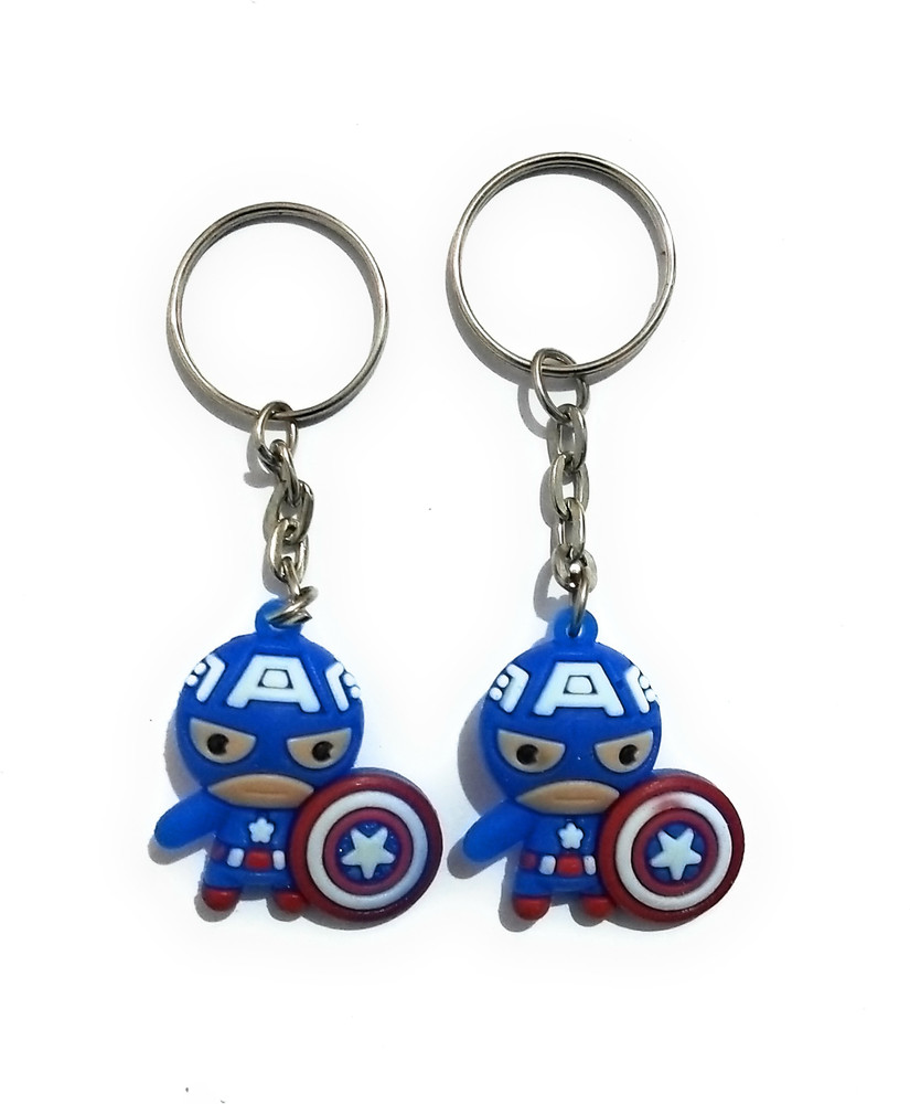 Datar Toys Captain American Cartoon Rubber Cartoon Keychain for Kids Set of 2 Key Chain Price in India Buy Datar Toys Captain American Cartoon Rubber Cartoon Keychain for Kids Set of