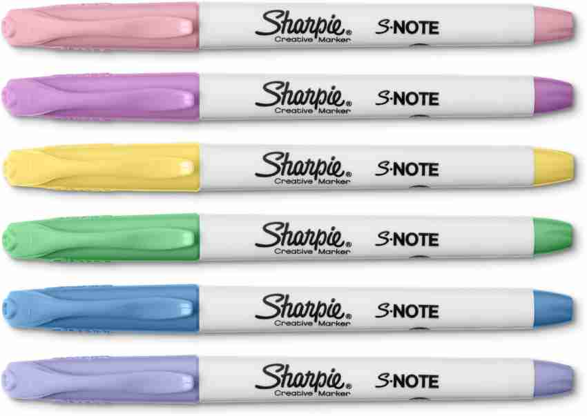 Sharpie S-Note Creative Marker Set, 12-Markers, Highlighter, Assorted Colors