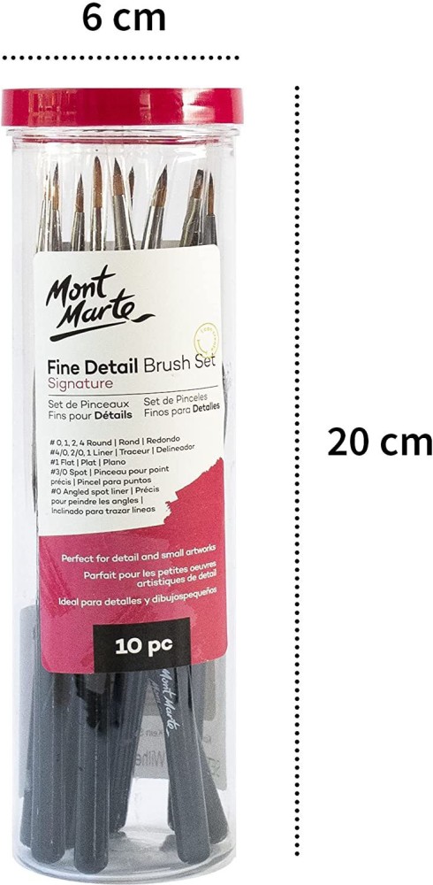 Mont Marte Fine Detail Brush Set 10pc