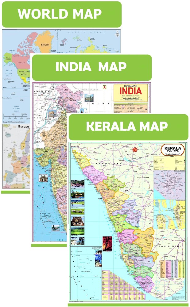 Kerala Vector Illustration Of Colourful District Map Of, 50% OFF