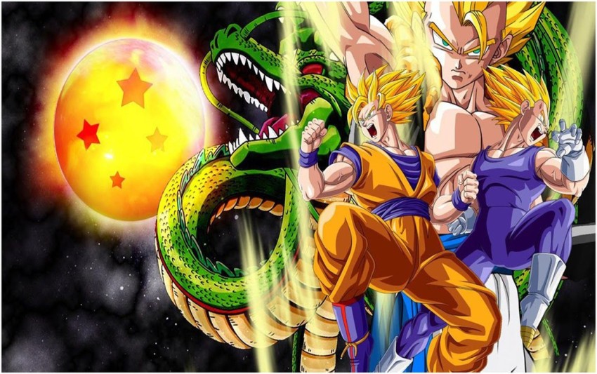 Dragon Ball Z Poster Goku Trunks and Vegeta 12in x 18in Free Shipping