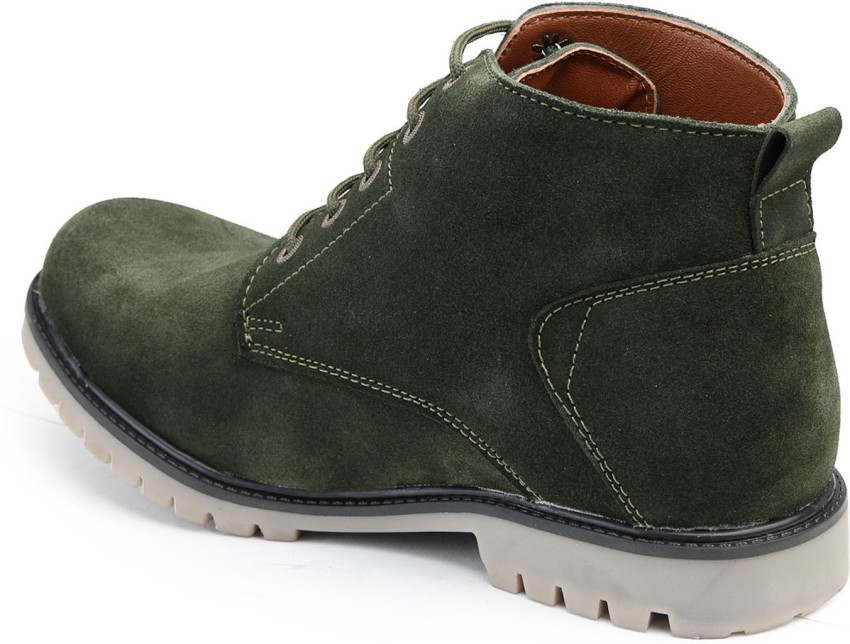 Ankle boots LUCKY BRAND Green size 10 US in Suede - 40746831