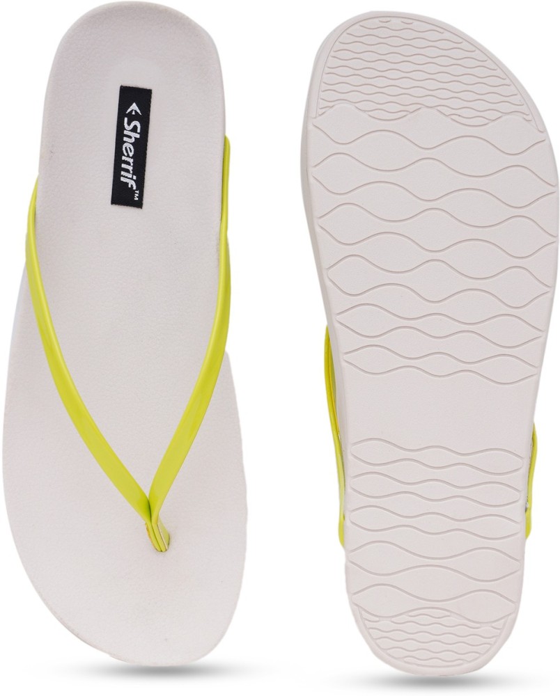 Lime green flip discount flops