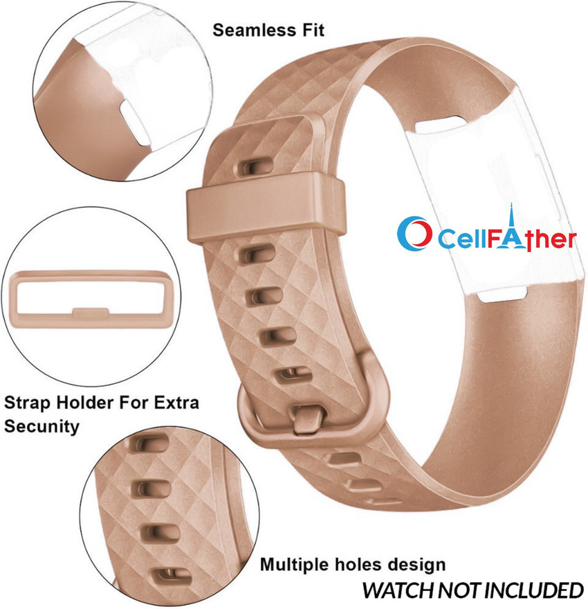 Fitbit charge 3 gold discount strap