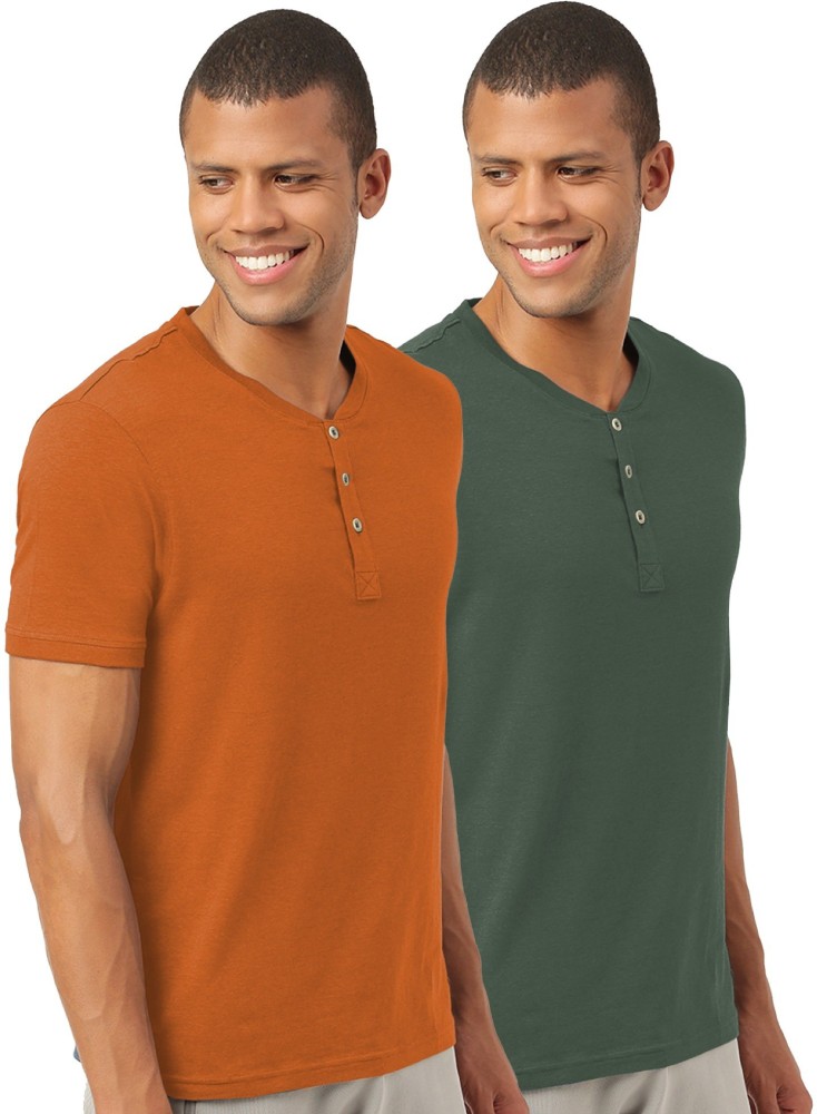 freecultr solid men's henley t shirt