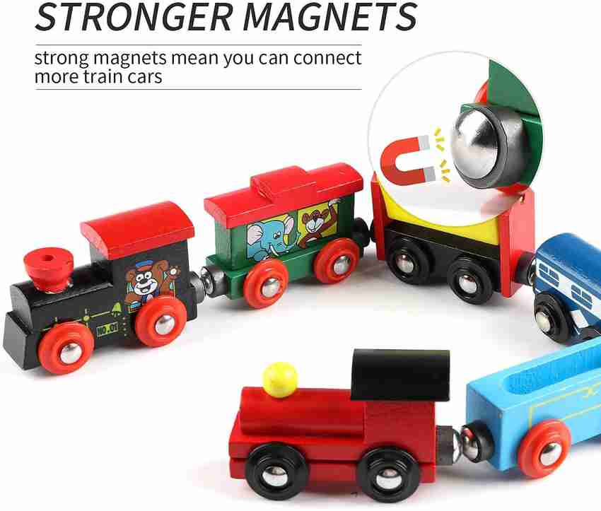 JustKid SThings Magnetic Toy Train Set Of 3 Train Set Connect With