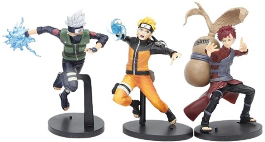 AUGEN Naruto Set of 6 Action Figure Limited Edition for Car Dashboard,  Decoration, Cake, Office Desk & Study Table (19cm)(Pack of 6)