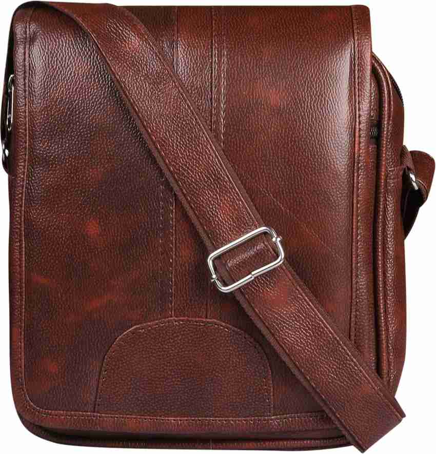 One side leather shop bag