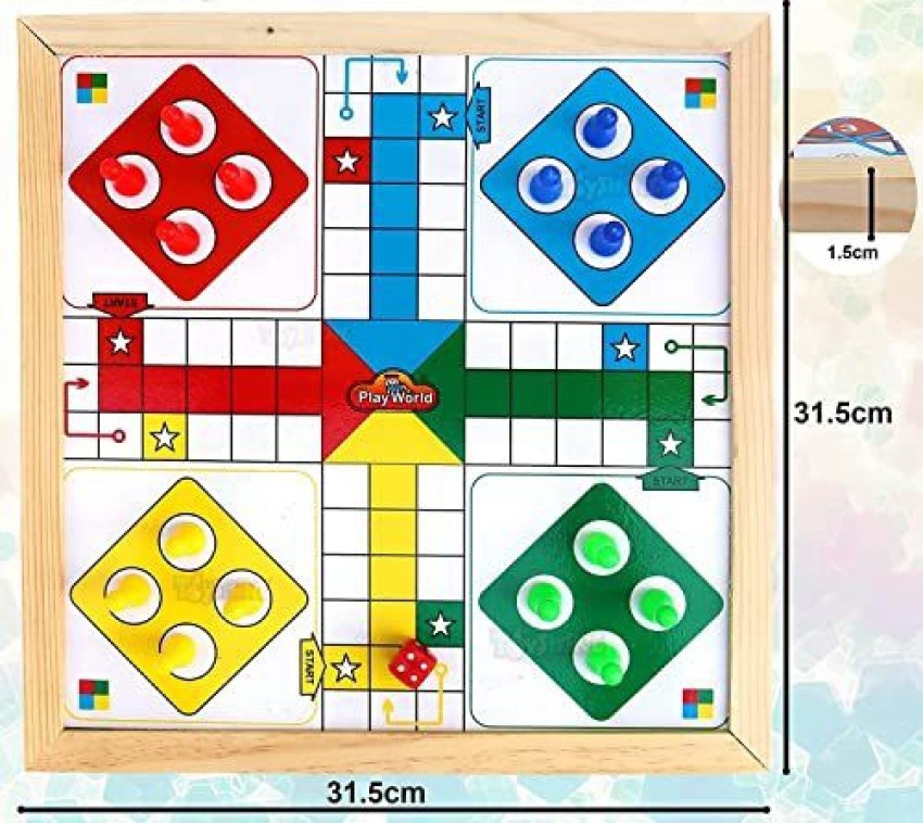 Buy Zhirk Ludo and Snakes & Ladders Big-Premium Multicolour Board