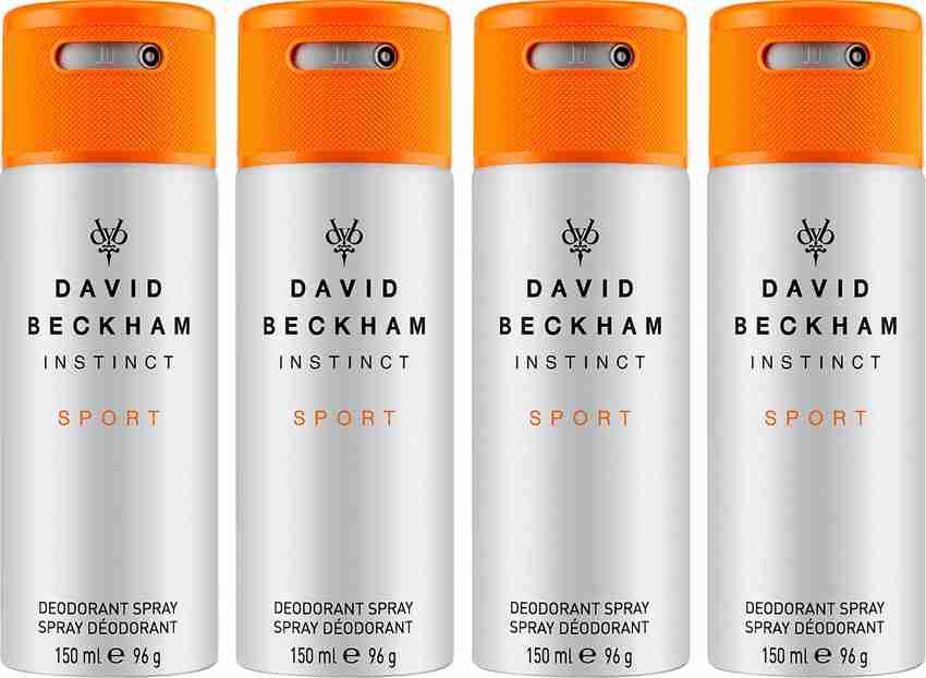 DAVID BECKHAM Instinct Sport Deodorant Spray 150ml Pack of 4