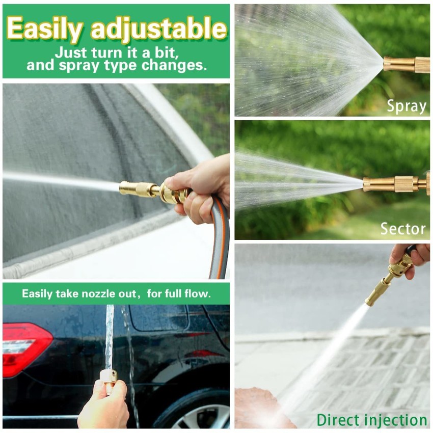 1/2 Inch Adjustable Flow Water External Thread Garden Hose Nozzle