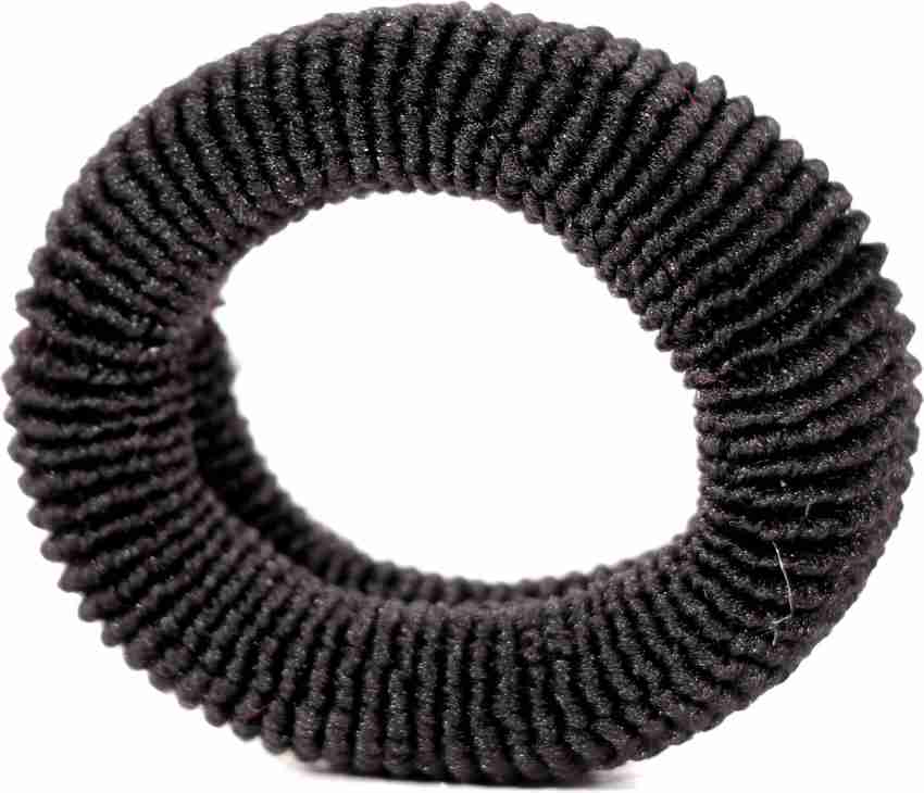 Elastic Rubber Band (Black) Hair Band For Girls and Women -12 Piec