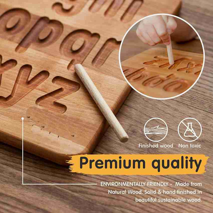Buy BLUE SEED Wooden Alphabet Tracing Board - ABC Trace Letters Capital  Alphabet Writing Practice Tracing Boards Wooden Montessori Learning  Educational Board for Kids Online at Best Prices in India - JioMart.