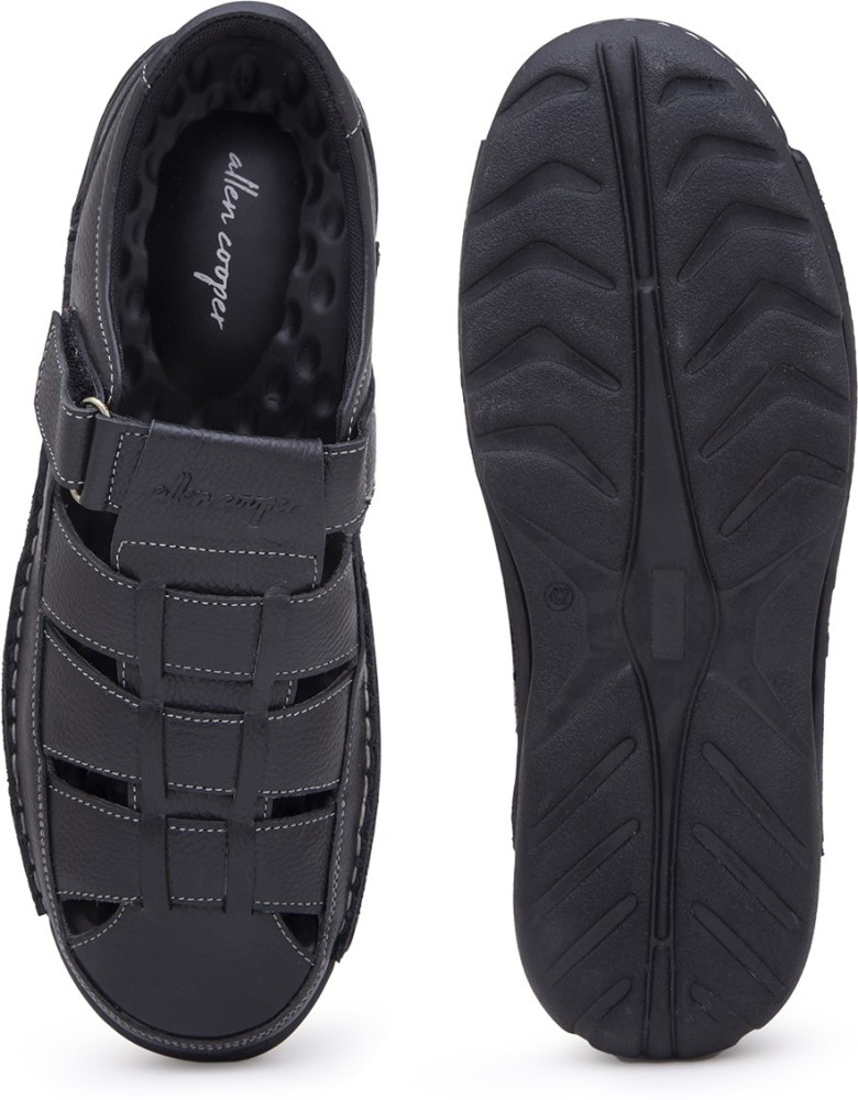 Buy Allen Cooper Men Black Sandals Online at Best Price