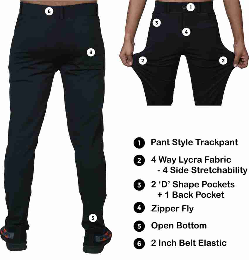 Track pants with zipper fly deals