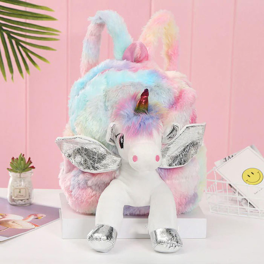 Unicorn fur backpack new arrivals
