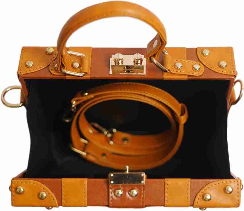 Lily's trunk box online leather crossbody bag