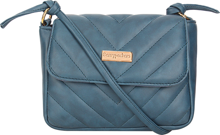 Berrypeckers Blue Sling Bag for girls and women Navy Blue Price in India Flipkart