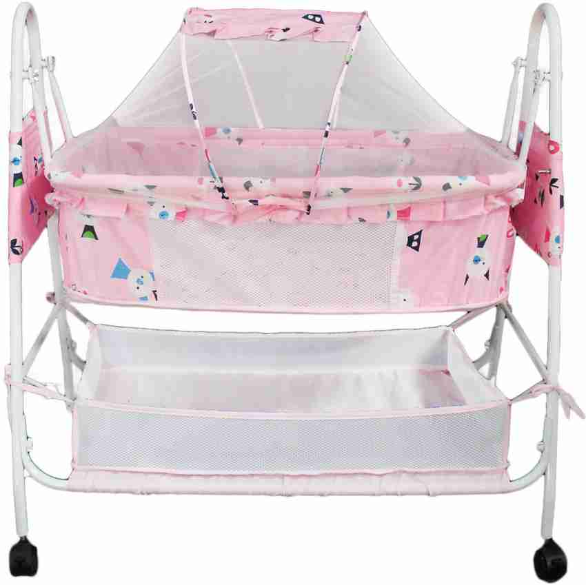 Miss & Chief by Flipkart Cozy New Born Baby Cradle, Baby Swing, Baby jhula,  Baby palna, Baby Bedding, Baby Bed, Crib, Bassinet with Mattress, Pillow,  Mosquito Net for 0-9 Months - Buy