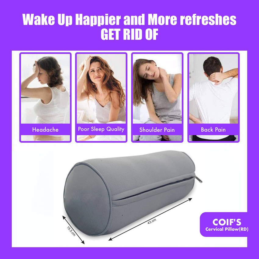 Emporium Neck Pain relief Cervical Roll Cylinder Bolster Soft bed