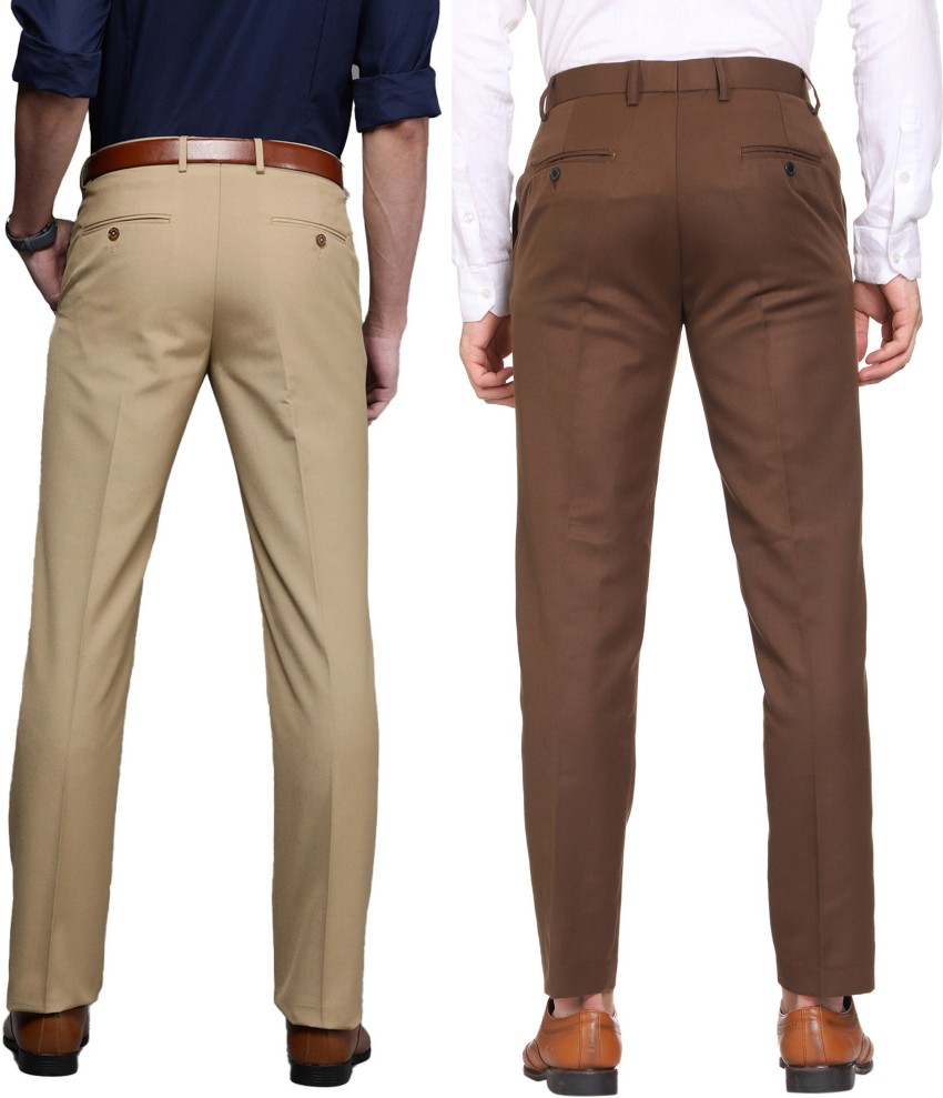 LAHSUAK Regular Fit Men Brown Khaki Trousers  Buy LAHSUAK Regular Fit Men  Brown Khaki Trousers Online at Best Prices in India  Flipkartcom