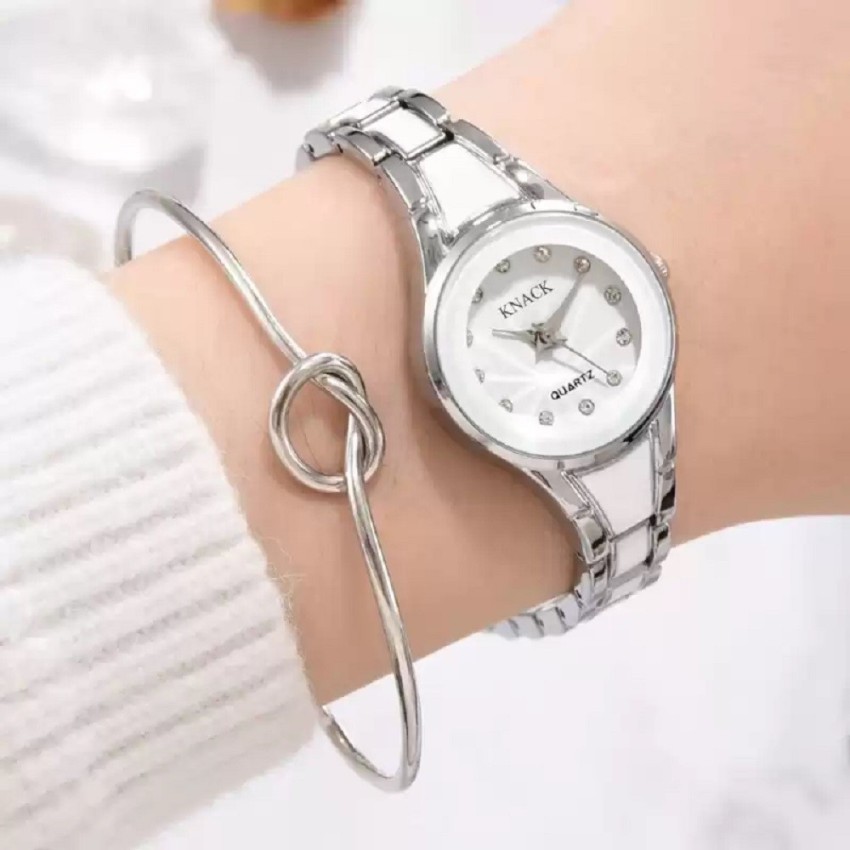 None Silver Stainless Steel Watch Style Mens Bracelet