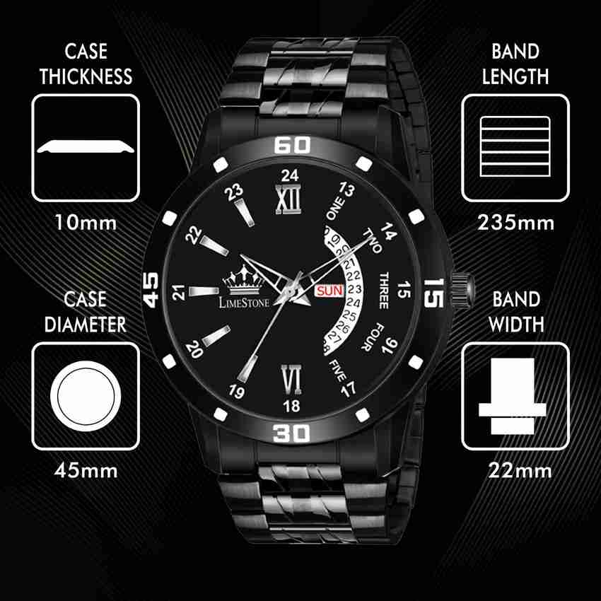Black chain outlet watch flipkart