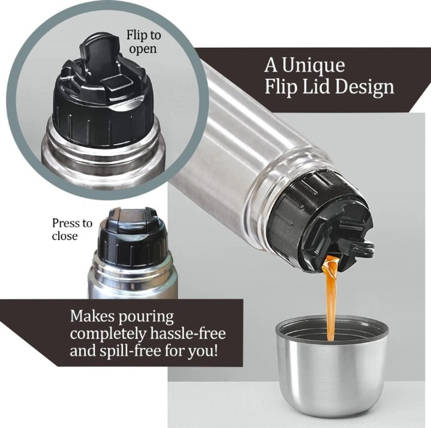 Milton thermosteel 1 litre flip shop lid bottle