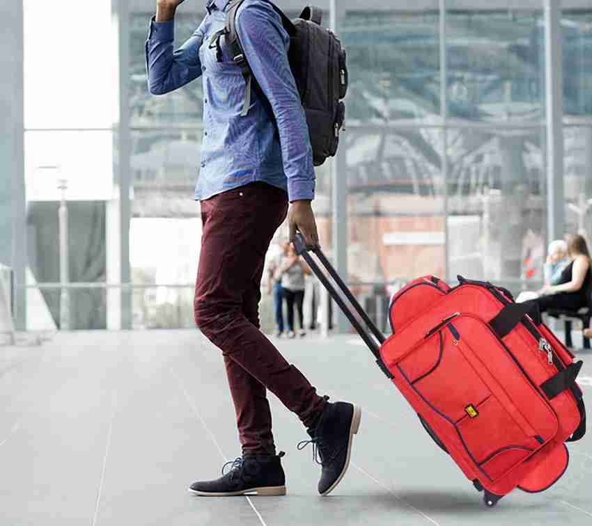 Fashion Expandable Trendy Luggage Trolley Bag 60CM Stylish Red