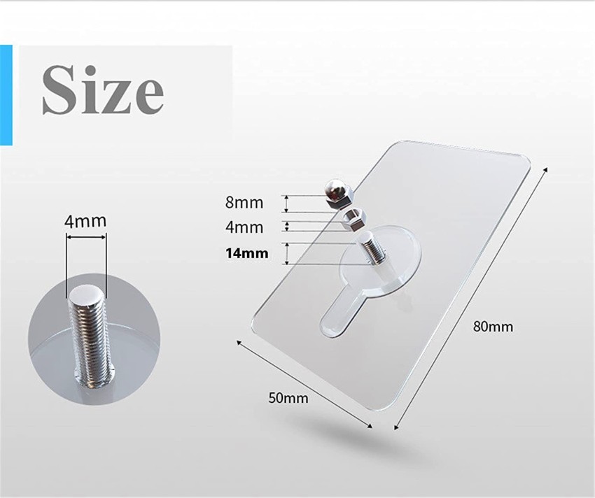 STEFFAN Adhesive Hooks, Detachable Self Adhesive Wall Screw Hooks