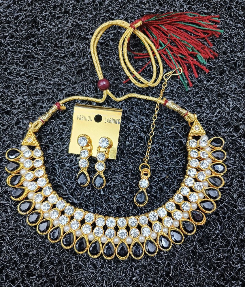 Flipkart black store metal jewellery