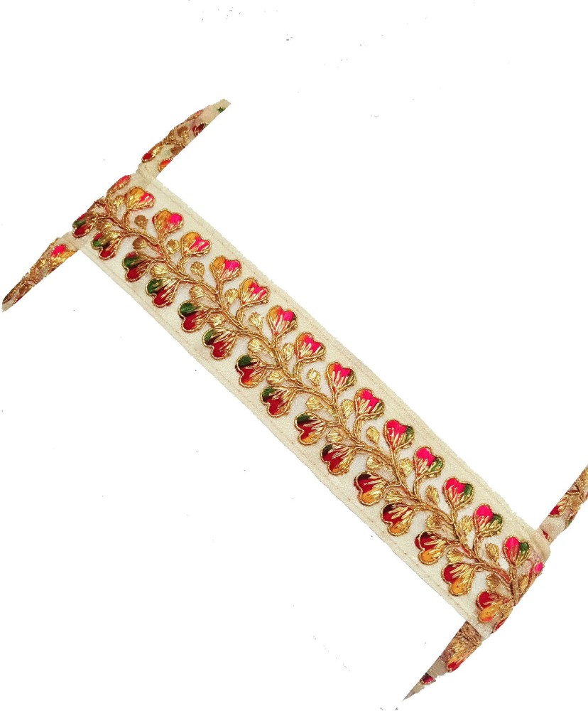 BALA Pearl Laces Border Material for Saree, Dupatta, Bags, Craft